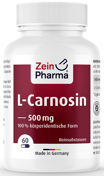 Zein Pharma L-Carnosine, 500mg - 60 caps | High-Quality Sports Supplements | MySupplementShop.co.uk