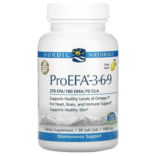 Nordic Naturals ProEFA - 3.6.9, Lemon - 90 softgels | High-Quality Sports Supplements | MySupplementShop.co.uk