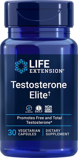 Life Extension Testosterone Elite - 30 vcaps | High-Quality Natural Testosterone Support | MySupplementShop.co.uk
