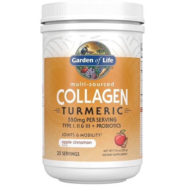 Garden of Life Multi-Sourced Collagen Turmeric, Apple Cinnamon - 220g - Joint Support at MySupplementShop by Garden of Life