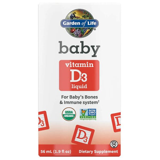 Garden of Life Baby Vitamin D3 Liquid - 56 ml. | High-Quality Single Vitamins | MySupplementShop.co.uk