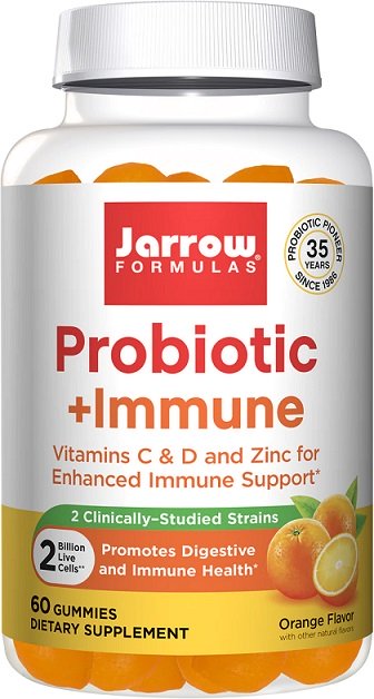 Jarrow Formulas Probiotic + Immune, Orange - 60 gummies | High-Quality Bacterial Cultures | MySupplementShop.co.uk