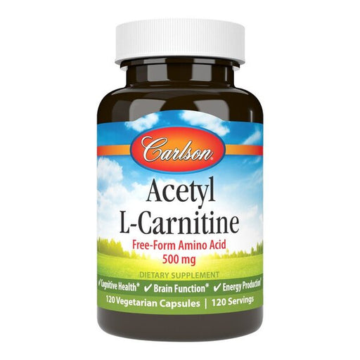 Carlson Labs Acetyl L-Carnitine, 500mg - 120 vcaps | High-Quality Health and Wellbeing | MySupplementShop.co.uk