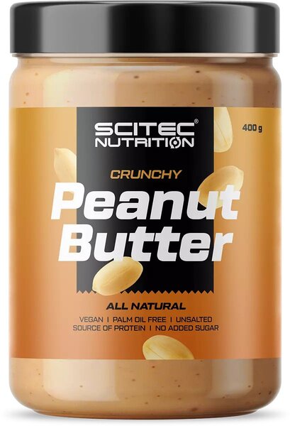 SciTec Peanut Butter, Crunchy - 400 grams | High-Quality Health Foods | MySupplementShop.co.uk