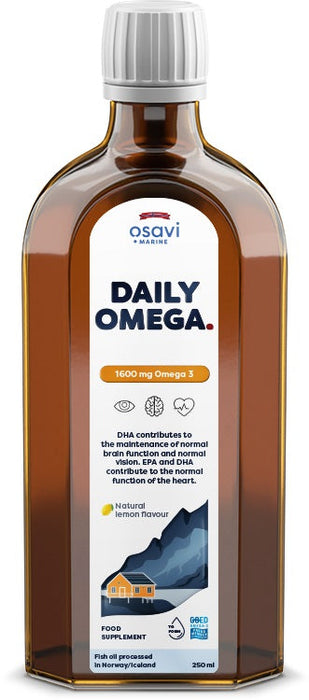 Osavi Daily Omega, 1600mg Omega 3 (Natural Lemon) - 250 ml. - Omega-3 at MySupplementShop by Osavi