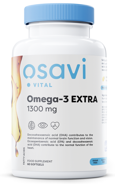 Osavi Omega-3 Extra, 1300mg (Lemon) - 60 softgels (EAN 5904139922781) - Omega-3 at MySupplementShop by Osavi