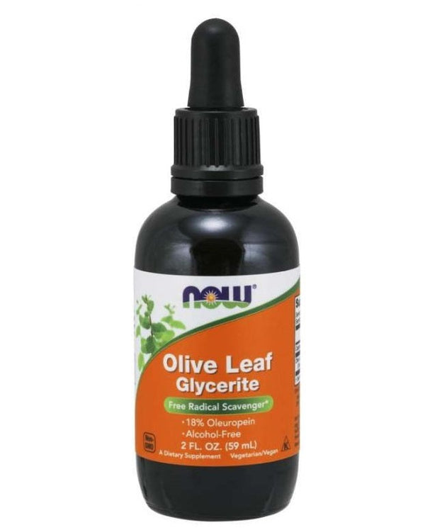 NOW Foods Olive Leaf Glycerite - 59 ml. | High-Quality Health and Wellbeing | MySupplementShop.co.uk