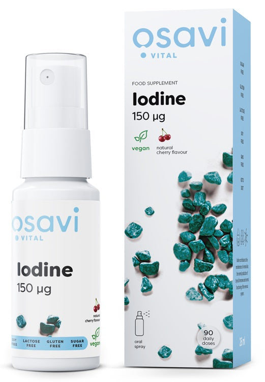 Osavi Iodine Oral Spray, 150mcg (Cherry) - 26 ml. | High-Quality Health and Wellbeing | MySupplementShop.co.uk