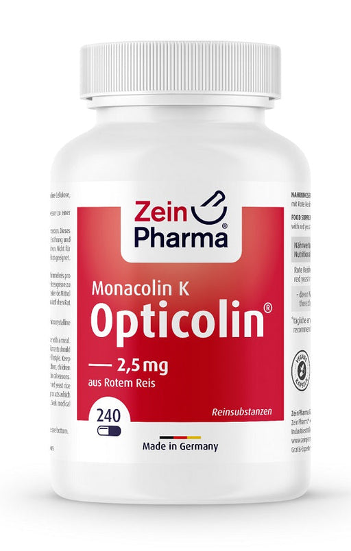 Zein Pharma Monacolin K Opticolin - 240 vcaps | High-Quality Health and Wellbeing | MySupplementShop.co.uk