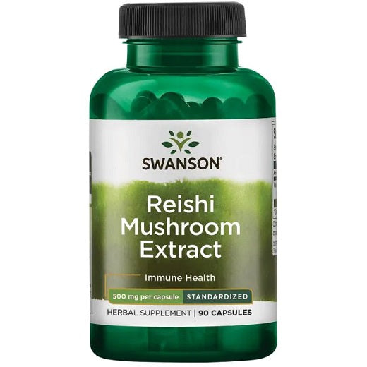 Swanson Reishi Mushroom Extract, 500mg - 90 caps - Health and Wellbeing at MySupplementShop by Swanson