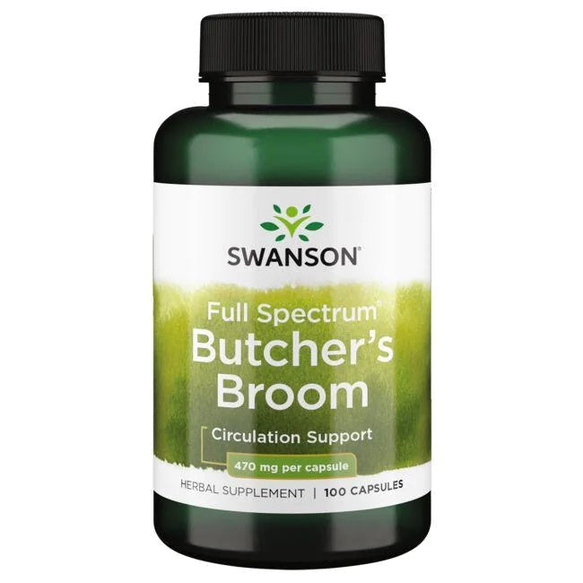 Swanson Full Spectrum Butcher's Broom, 470mg - 100 caps | High-Quality Health and Wellbeing | MySupplementShop.co.uk