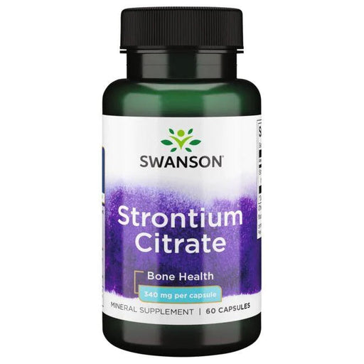 Swanson Strontium Citrate, 340mg - 60 caps | High-Quality Health and Wellbeing | MySupplementShop.co.uk