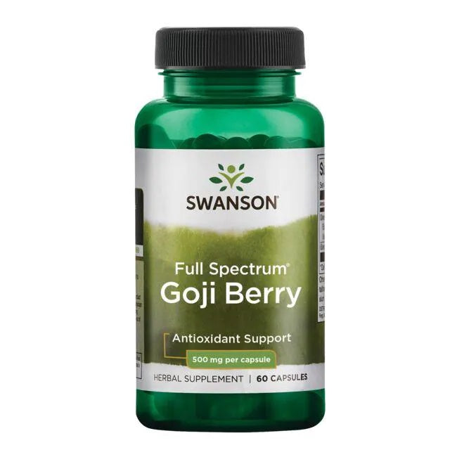 Swanson Full Spectrum Goji Berry, 500mg - 60 caps | High-Quality Health and Wellbeing | MySupplementShop.co.uk