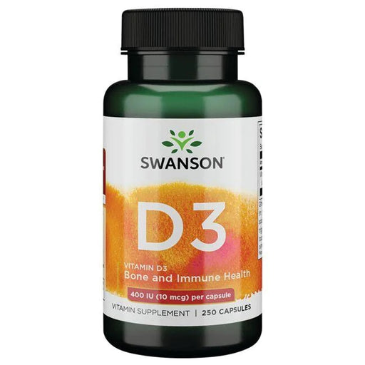 Swanson Vitamin D3, 400 IU - 250 caps | High Quality Minerals and Vitamins Supplements at MYSUPPLEMENTSHOP.co.uk