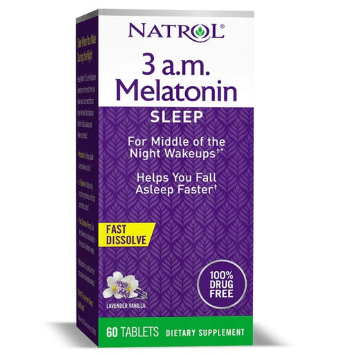 3 a.m. Melatonin Fast Dissolve, Lavender Vanilla - 60 tabs | High-Quality Health and Wellbeing | MySupplementShop.co.uk
