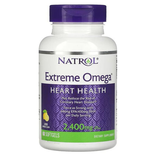 Natrol Extreme Omega, 2400mg (Lemon) - 60 softgels | High-Quality Health and Wellbeing | MySupplementShop.co.uk