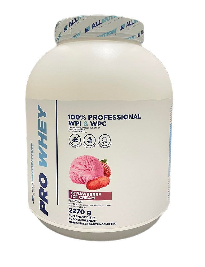 Allnutrition Pro Whey, Strawberry Ice Cream - 2270 grams | High-Quality Protein | MySupplementShop.co.uk