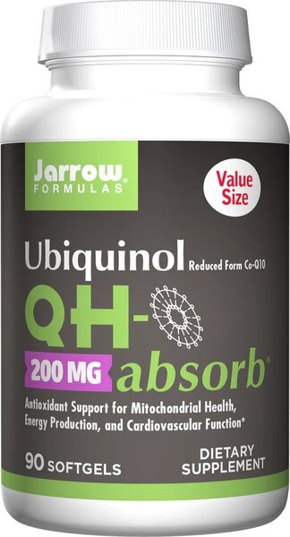 Jarrow Formulas Ubiquinol QH-absorb, 200mg - 90 softgels | High-Quality CoEnzyme Q1 | MySupplementShop.co.uk
