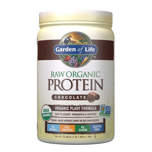 Garden of Life Raw Organic Protein, Chocolate - 660g | High-Quality Protein Blends | MySupplementShop.co.uk