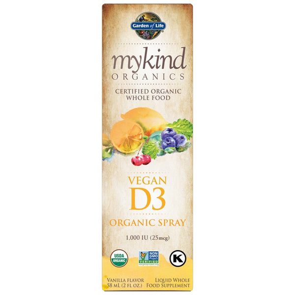 Garden of Life Mykind Organics Vegan D3 Organic Spray, 1000 IU (Vanilla) - 58 ml. | High-Quality Vitamins & Minerals | MySupplementShop.co.uk