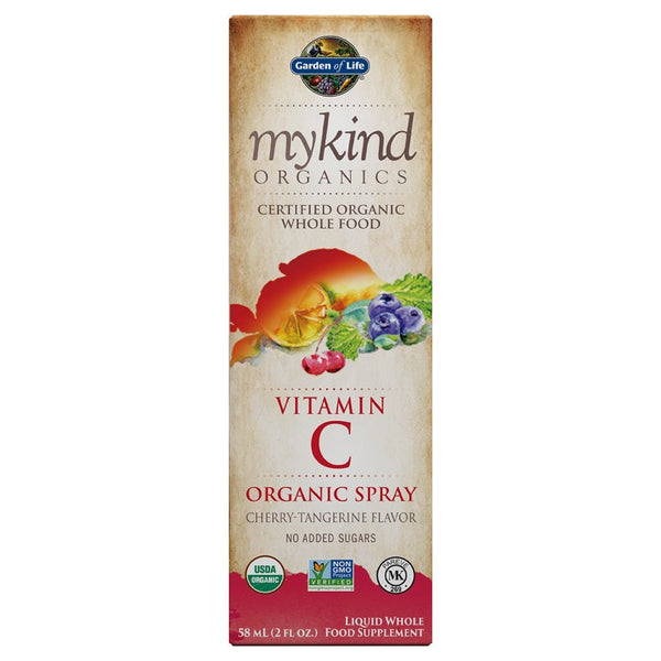 Garden of Life Mykind Organics Vitamin C Organic Spray, Cherry-Tangerine - 58 ml. | High-Quality Vitamins & Minerals | MySupplementShop.co.uk