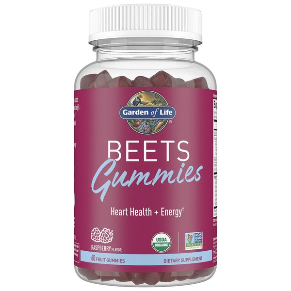 Garden of Life Beets Gummies, Raspberry - 60 gummies | High-Quality Health and Wellbeing | MySupplementShop.co.uk