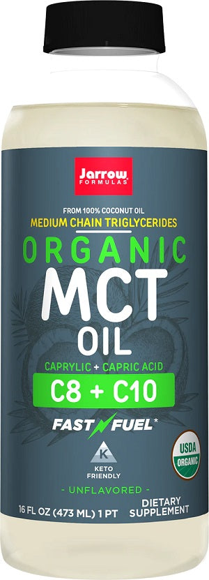 Jarrow Formulas Organic MCT Oil, Unflavored - 473ml. | High-Quality Fat Burners | MySupplementShop.co.uk
