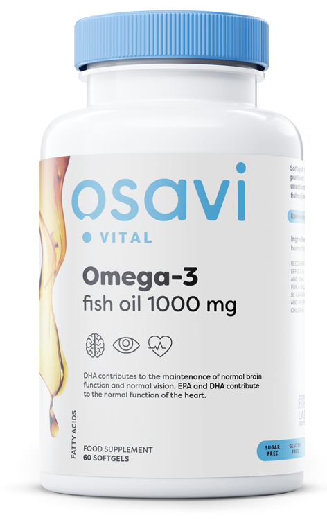 Omega-3 Fish Oil, 1000mg - 60 softgels by Osavi at MYSUPPLEMENTSHOP.co.uk