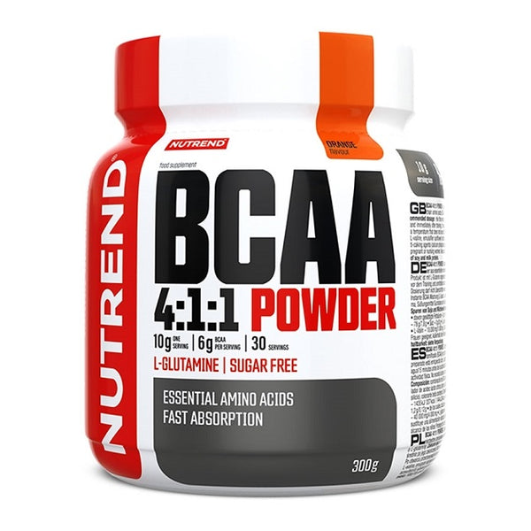 BCAA 4:1:1 Powder, Orange - 300g by Nutrend at MYSUPPLEMENTSHOP.co.uk
