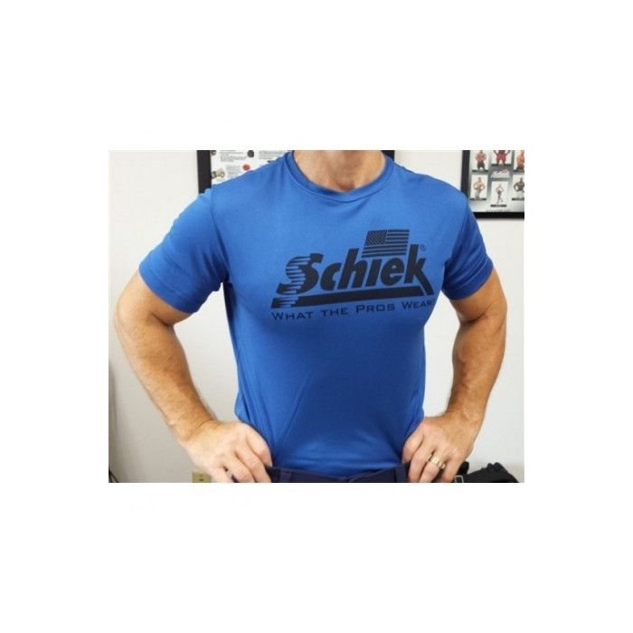 Schiek Men's Poly HD T-Shirt - Blue - Small - T-Shirt at MySupplementShop by Schiek Sports