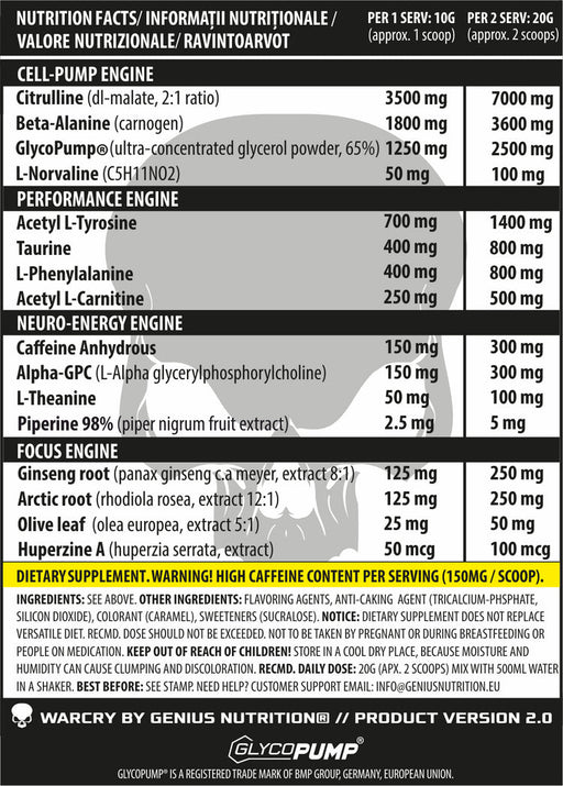 Genius Nutrition Warcry 400g Cola | High-Quality Health Foods | MySupplementShop.co.uk